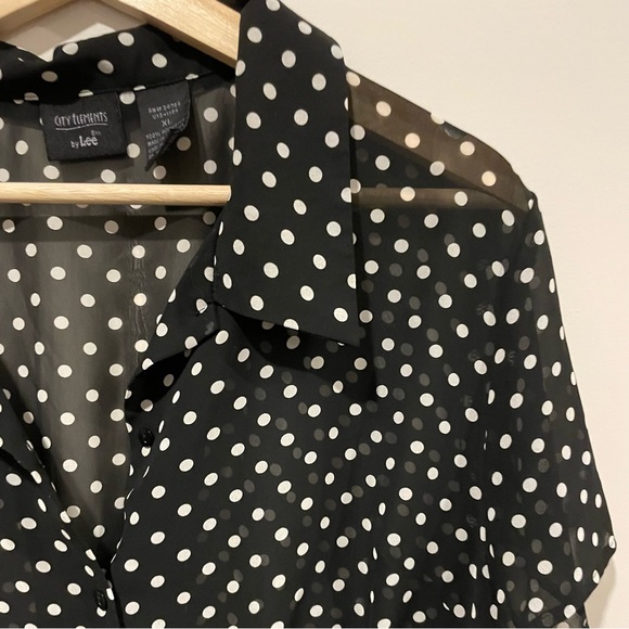 Sheer Polka Dot Blouse - Picture 2 of 3